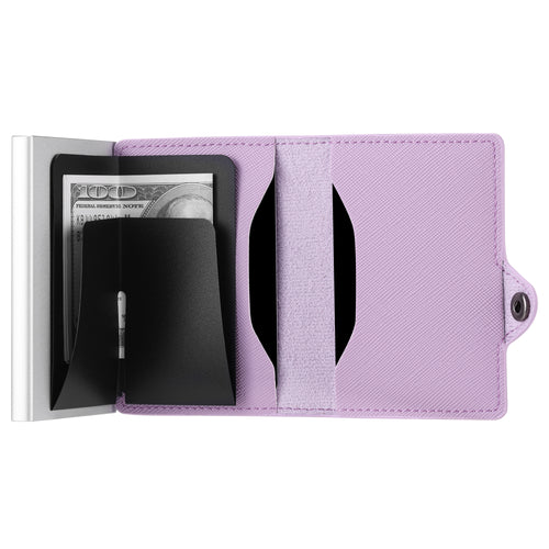 Card Blocr Credit Card Wallet For Women In Soft Pink Saffiano Pu Leath Conceal Plus 2758