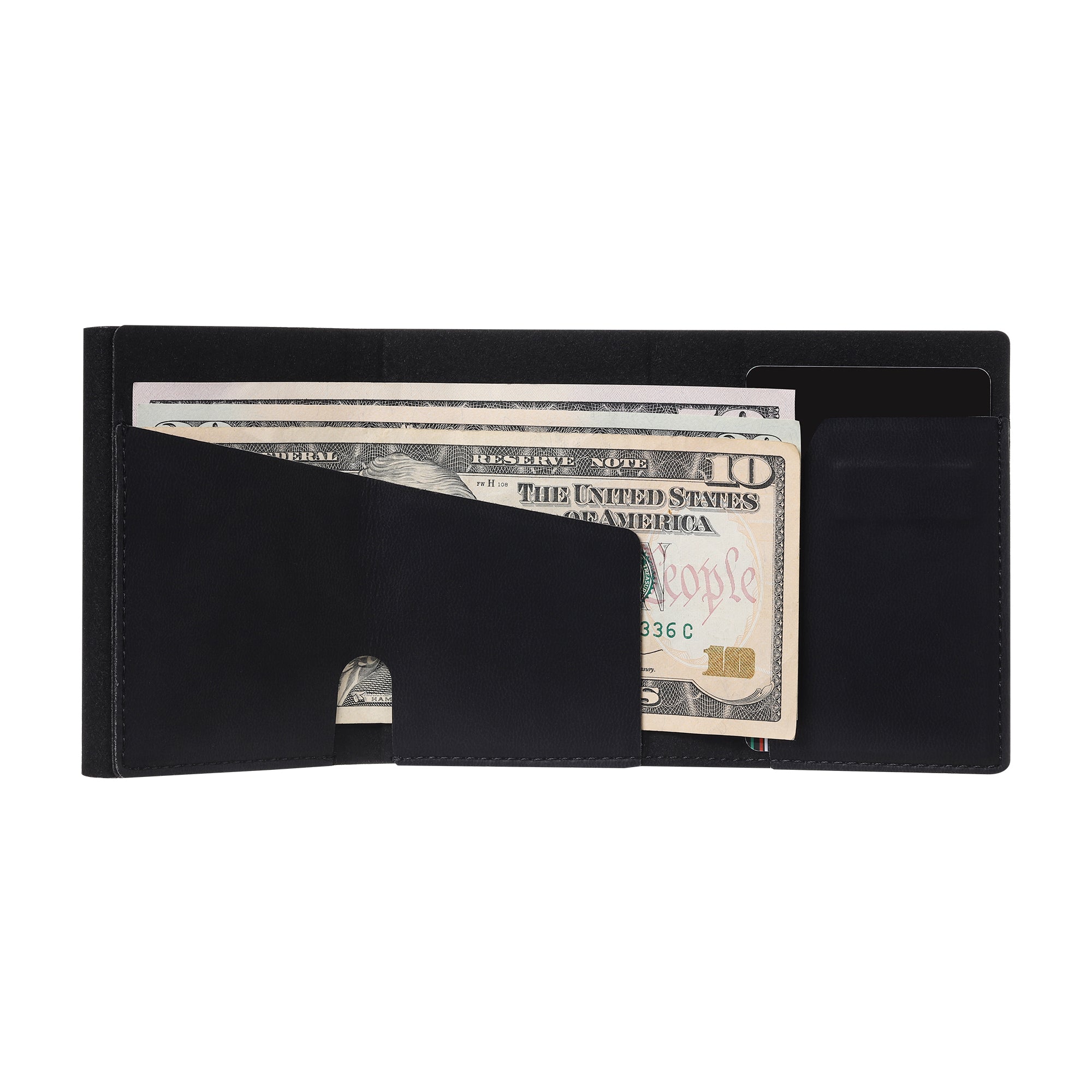 Card Blocr Slim RFID Blocking Credit Card Wallet Black PU Leather