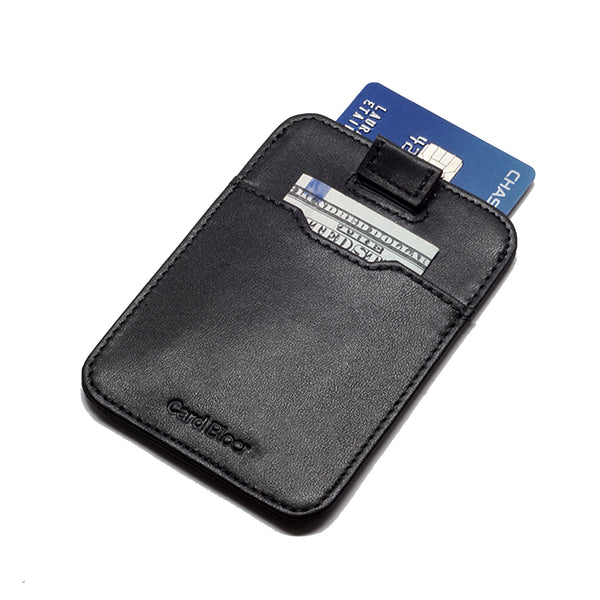 Card Blocr Pull Tab Wallet in Black Leather | RFID Blocking Wallet ...