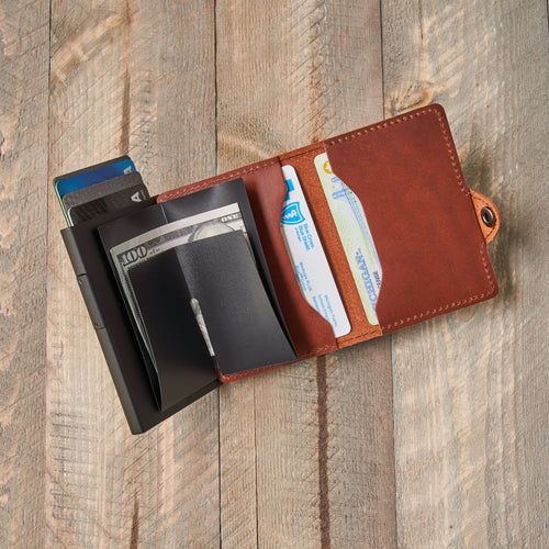 Men Slim PU Leather Wallet Card Holder Front Pocket Wallet Credit